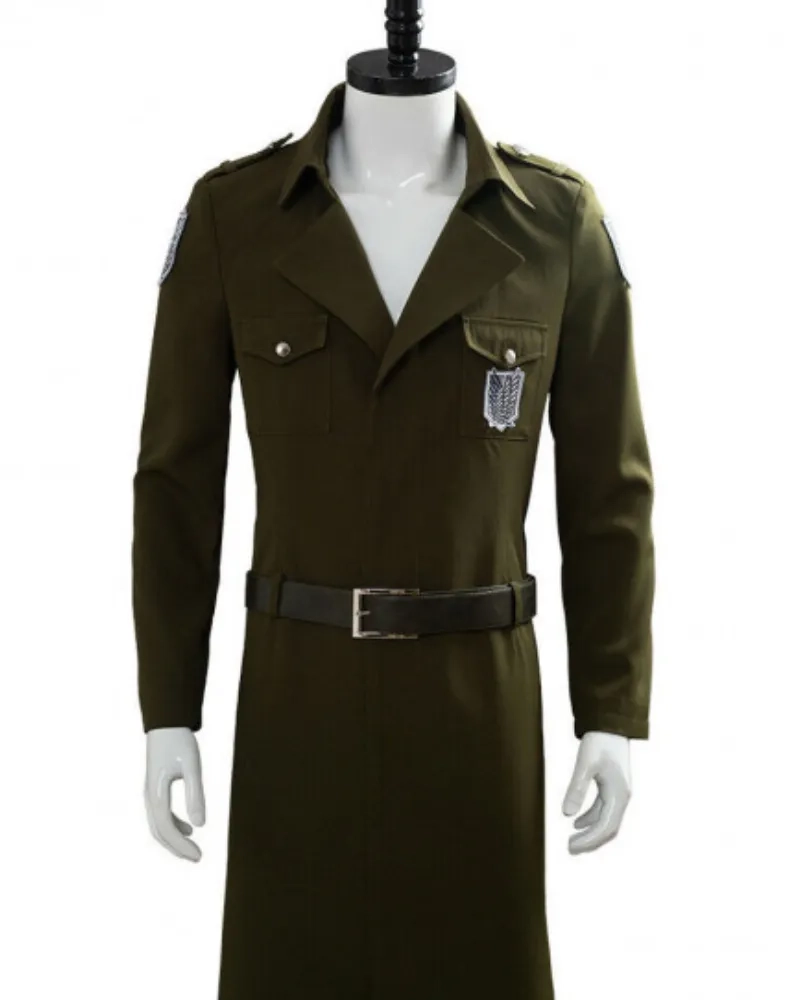 Attack On Titan S03 Eren Jaeger Green Trench Coat.webp
