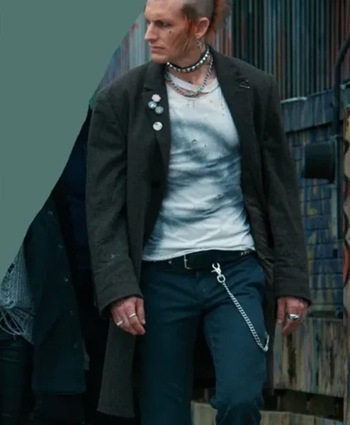 Axel Stranger Things Black Wool Coat front.webp