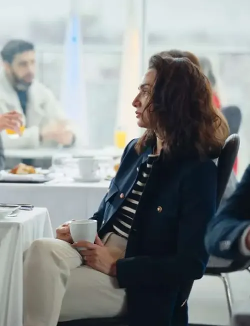 Birce Akalay As the Crow Flies Blue Coat.webp