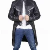 Black Bolt Inhumans Mid Length Leather Coat For Sale.webp