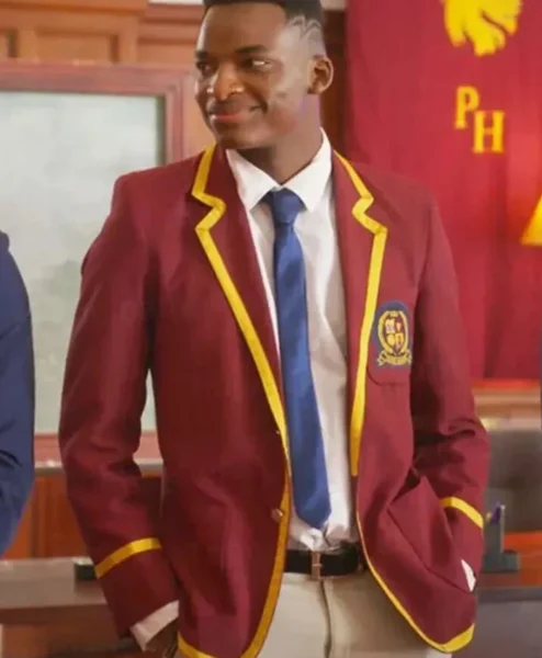 Blood Water S03 Leroy Siyafa Maroon Coat front.webp