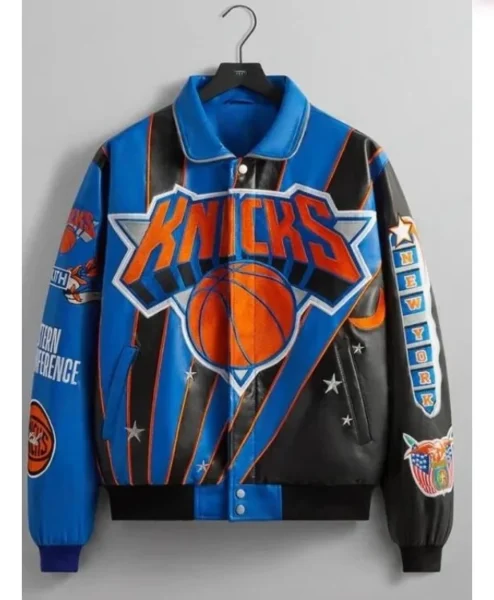 Bomber New York Knicks Leather Jacket