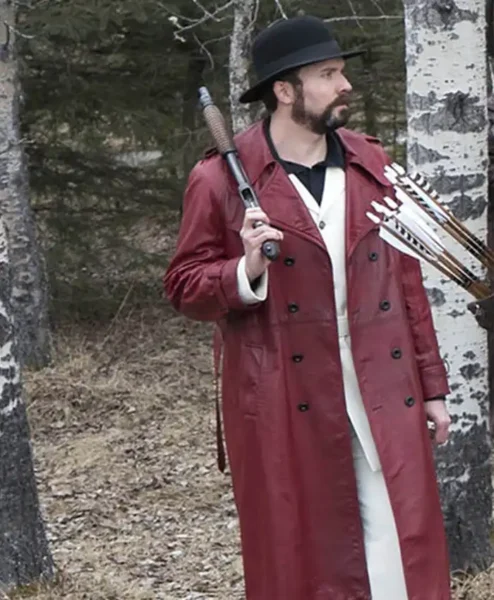 Brad Mann Fargo Gale Kitchen Maroon Trench Coat right.webp