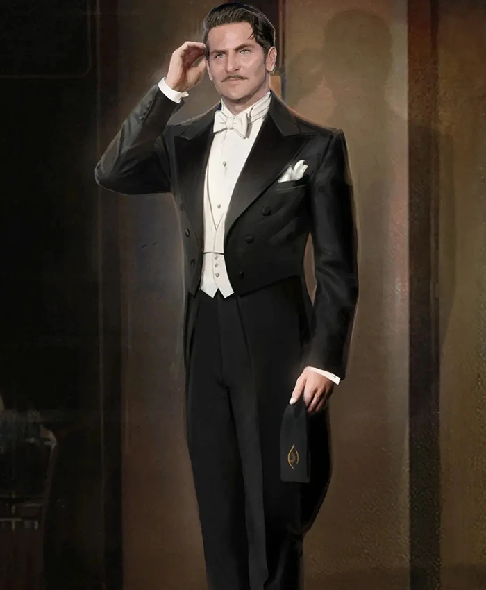 Bradley Cooper Nightmare Alley Black Tailcoat Coat front.webp