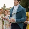 Bridgerton Colin Bridgerton Teal Velvet Long Tail Coat.webp