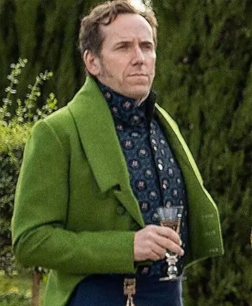 Bridgerton Lord Featherington Green Suiting Casual Tailcoat right.webp