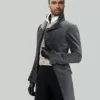 Bridgerton Simon Basset Grey Velvet Long Tailcoat.webp