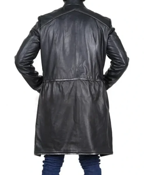 Buy Black Bolt Inhumans Mid Length Leather Coat.webp