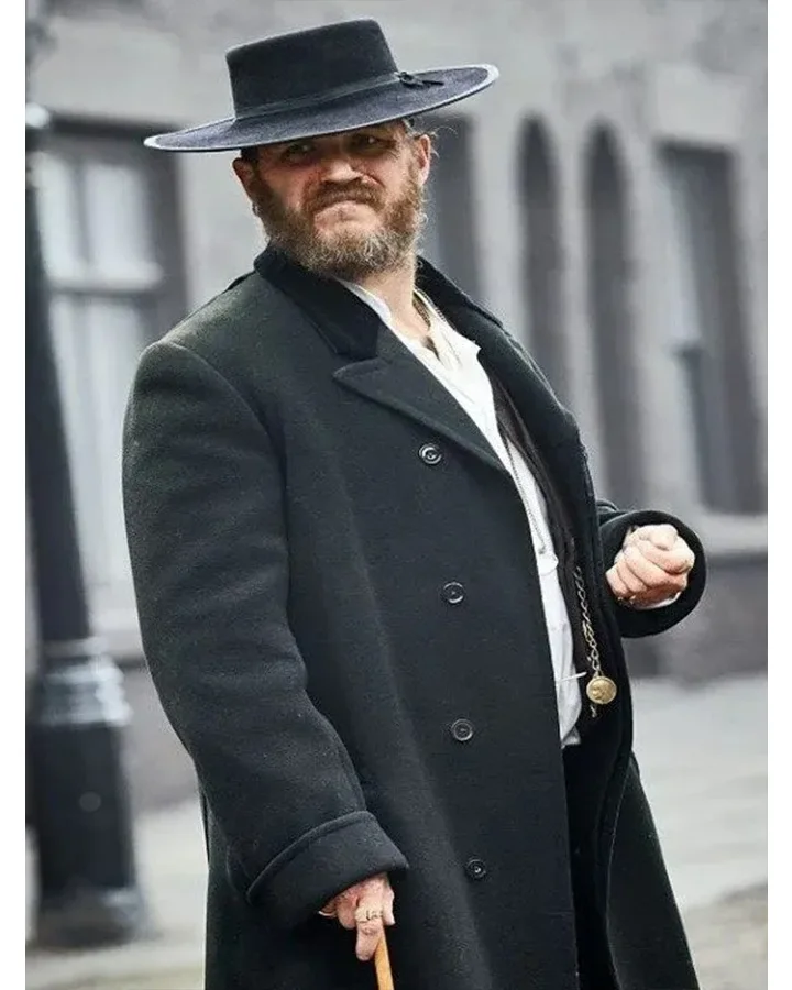 Buy Peaky Blinders Tom Hardy Black Long Trench Coat.webp