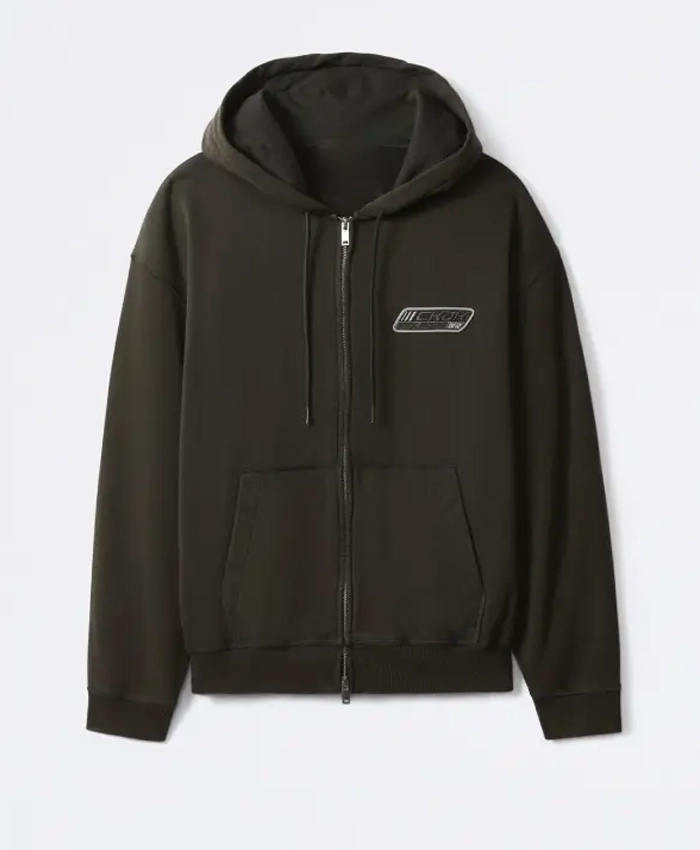 Calvin Klein Jungkook Zip Up Black Hoodie
