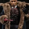 Candyman Anthony McCoy Black Fur Trench Coat front.webp