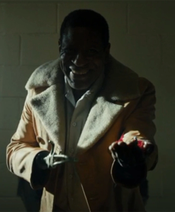 Candyman Yahya Abdul Mateen II Shearling Fur Coat front.webp