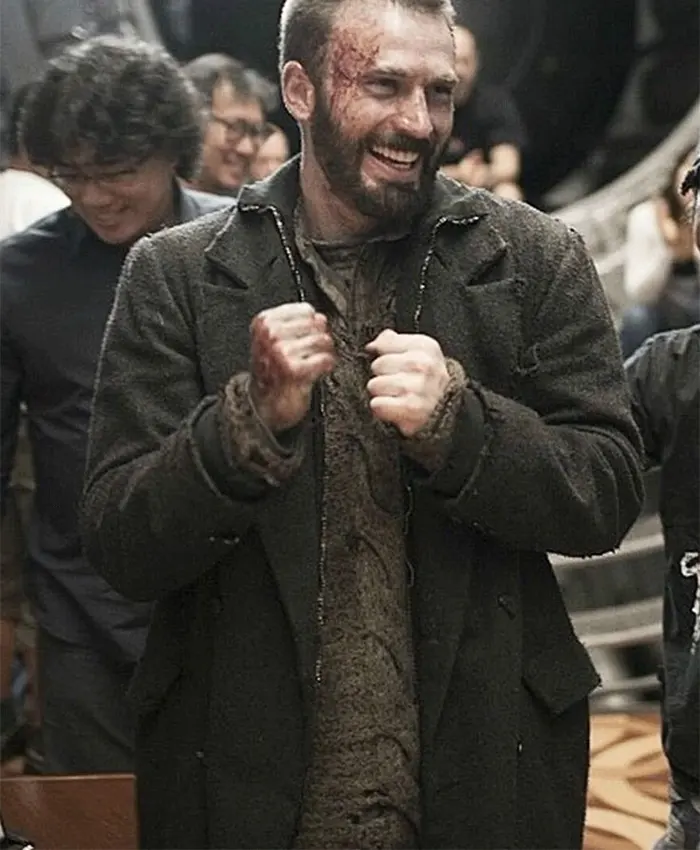 Chris Evans Snowpiercer Curtis Everett Black Coat front.webp