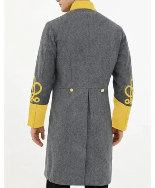 Civil War Confederate Generals 4 Rows Braid Cavalry Frock Coat Back.webp