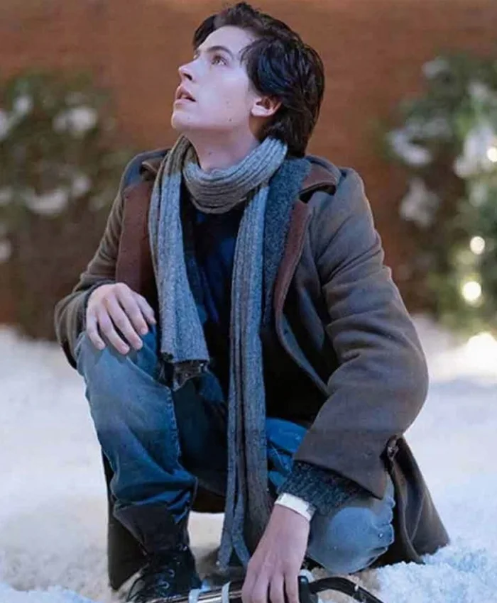 Cole Sprouse Five Feet Apart Will Newman Brown Wool Coat left.webp