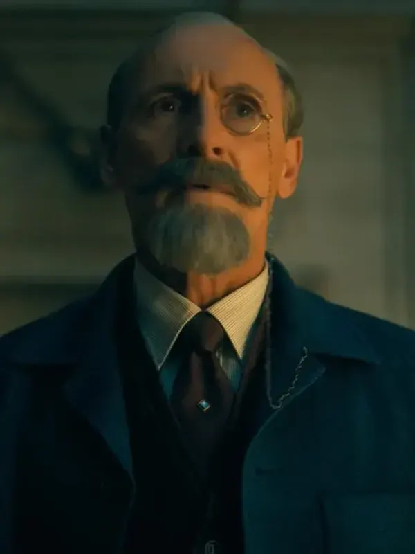 Colm Feore The Umbrella Academy Season 03 Reginald Hargreeves Wool Blue Coat.webp