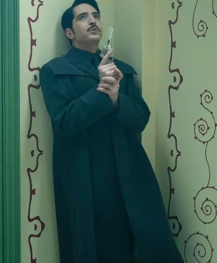 David Dastmalchian Dust Bunny Black Wool Coat.webp