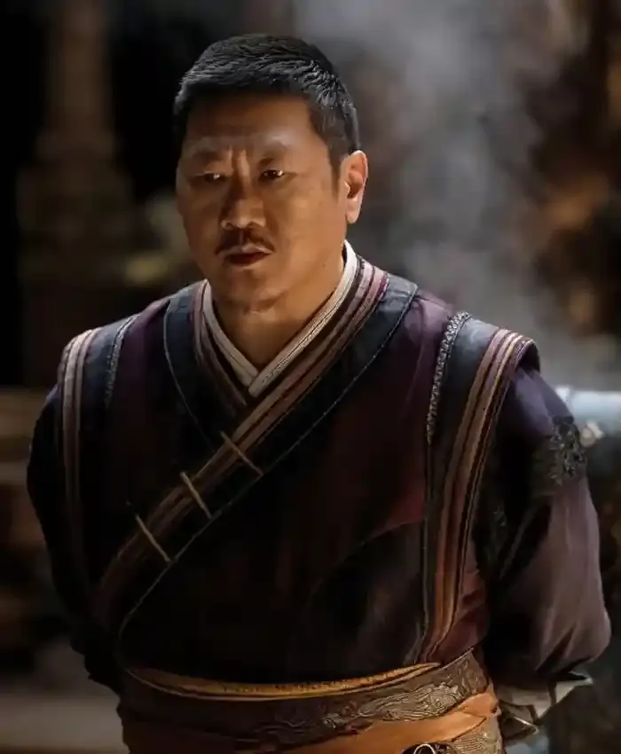 Doctor Strange 2022 Wong Sleeveless Coat closeup.webp