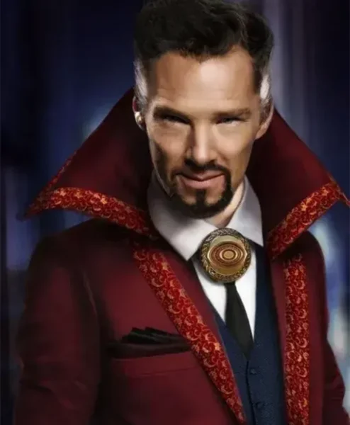 Doctor Strange Benedict Cumberbatch Long Red Coat right.webp