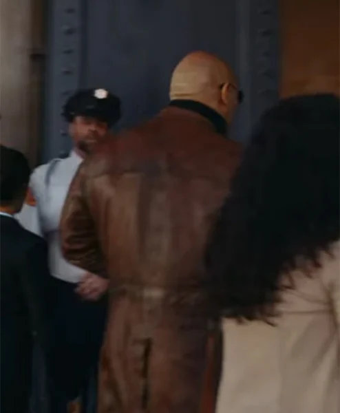 Dwayne Johnson Red Notice Brown Leather Coat back.webp