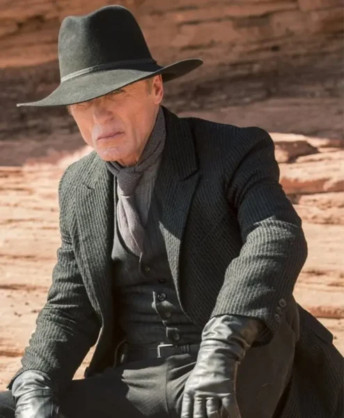 Ed Harris Westworld S1 E4 Black Blazer Coat left.webp