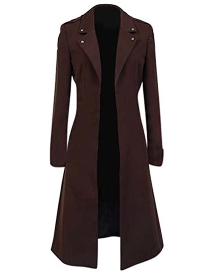 Eren Yeager Attack on Titan Brown Long Wool Coat.webp