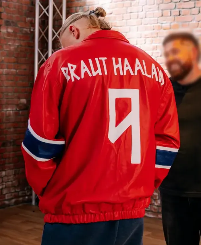 Erling Haaland Custom Norway Leather Jacket For Sale