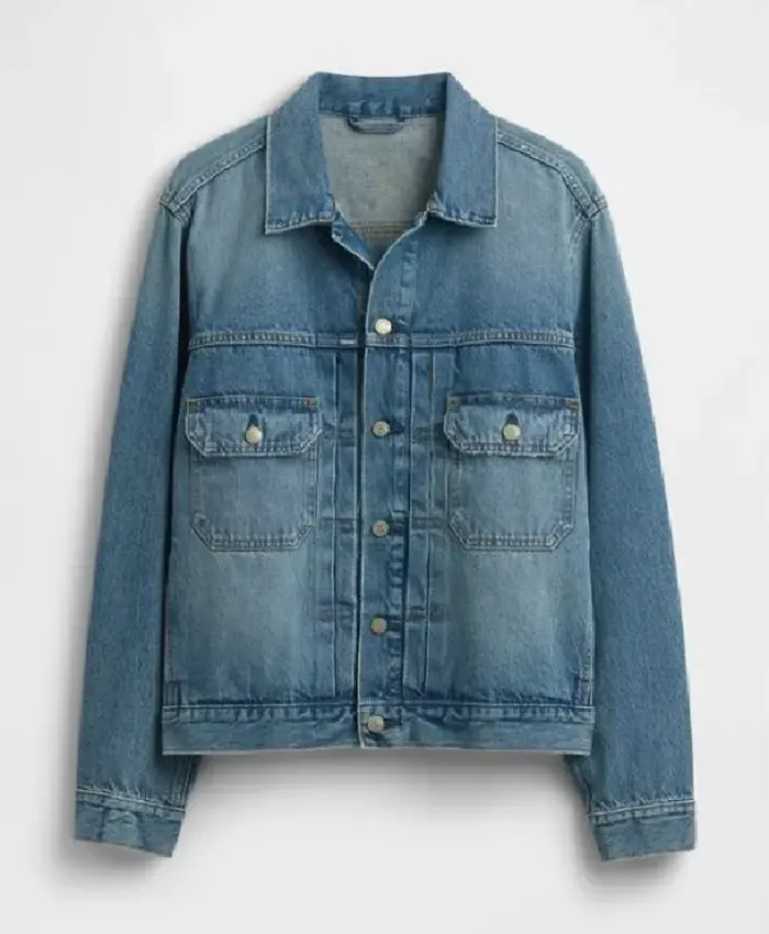 Euphoria S03 Zendaya Coleman Blue Denim Jacket Front 1