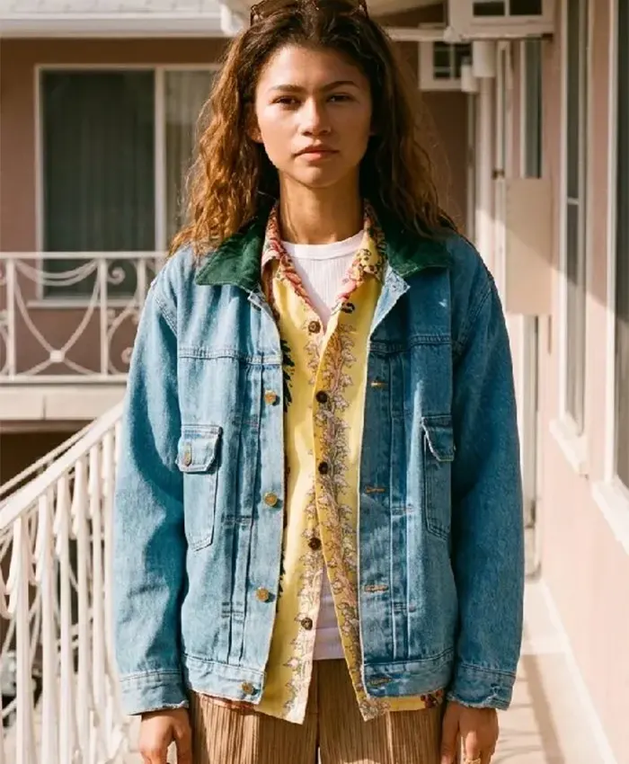 Euphoria S03 Zendaya Coleman Blue Denim Jacket