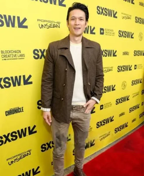 Everything Everywhere All at Once Harry Shum Jr Brown Coat frontt.webp