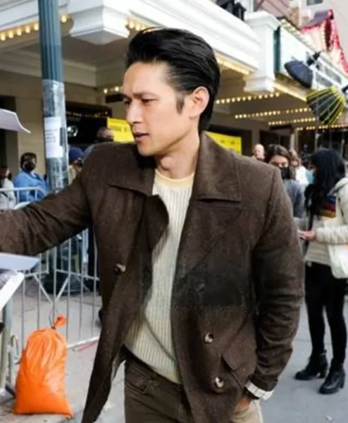 Everything Everywhere All at Once Harry Shum Jr Brown Coat left.webp