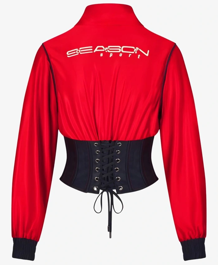 F1 Red Cropped Track Jacket