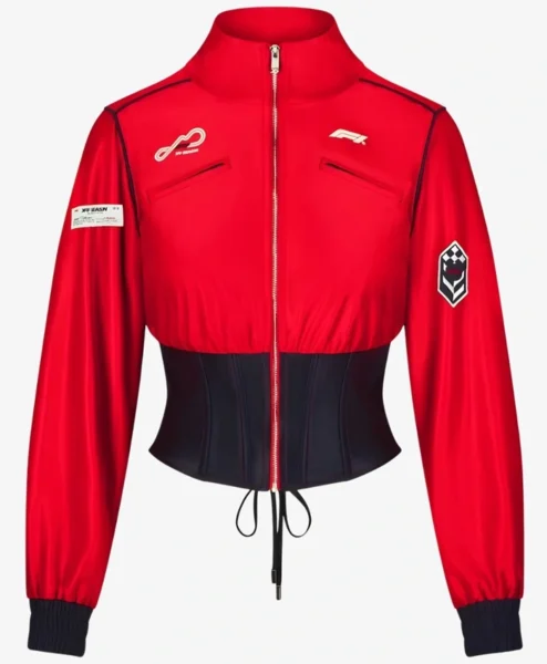 F1 Red Track Cropped Jacket
