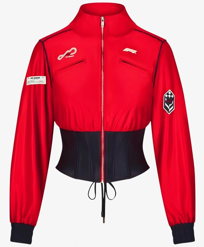 F1 Red Track Cropped Jacket