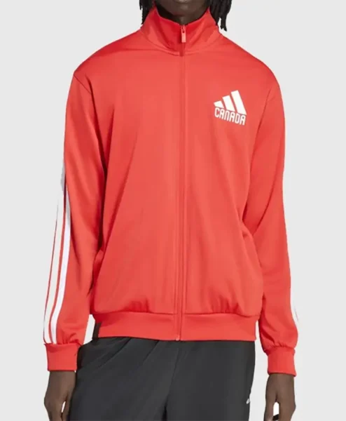 FIFA World Cup Canada Red Track Jacket Front