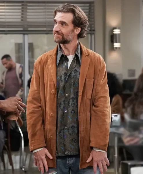 George Basil Night Court S03 Suede Leather Coat.webp