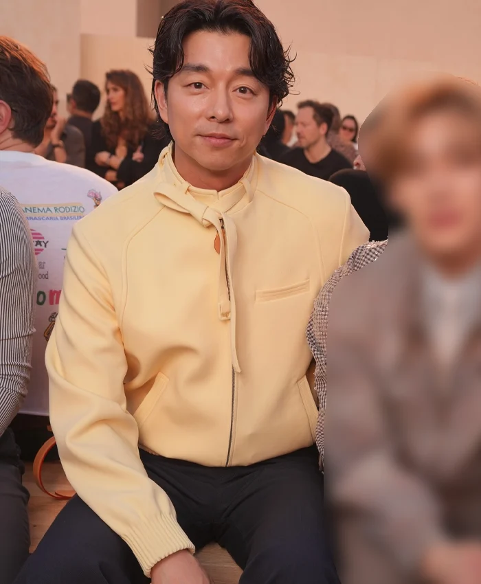 Gong Yoo Louis Vuitton SS27 Leather Yellow Jacket