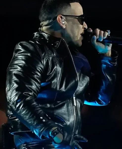 Halftime Yankee Show Daddy Black Leather Jacket