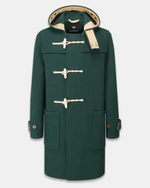 Heartstopper Charlie Spring Green Duffle Coat Front.webp