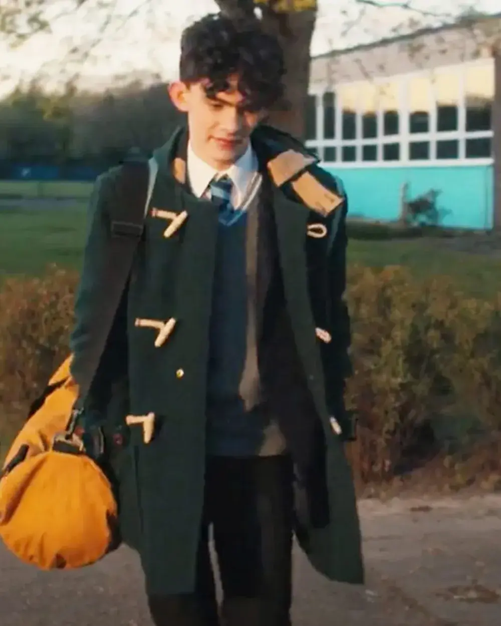 Heartstopper Charlie Spring Green Duffle Coat.webp