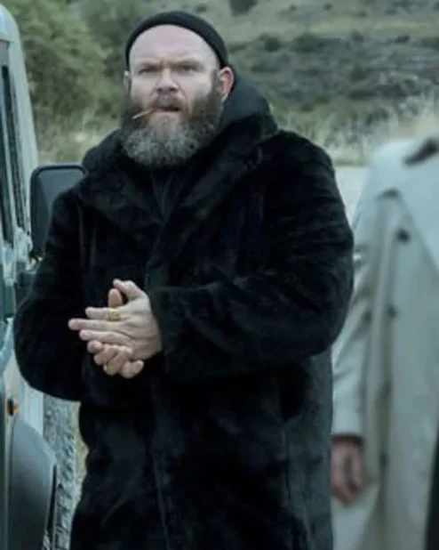 Helsinki Money Heist Black Hooded Shearling Coat.webp
