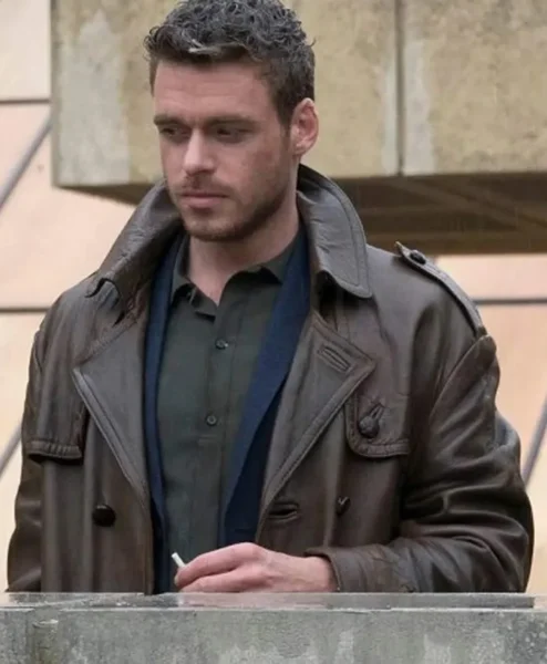 Ikaris The Eternals Brown Leather Car Coat front.webp