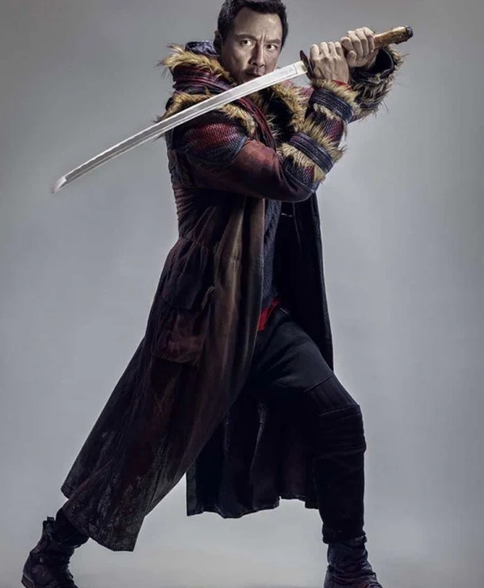 Into the Badlands Sunny Brown Long Fur Coat right.webp