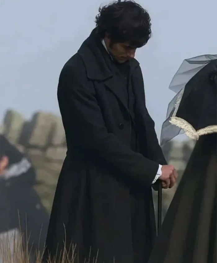 Jacob Elordi Wuthering Heights Black Wool Coat right.webp