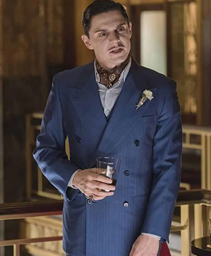 James March American Horror Story Double Breasted Coat closeup.webp