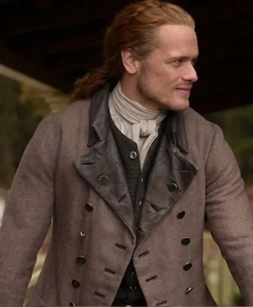 Jamie Fraser Outlander Double Breasted Coat On Sale.webp
