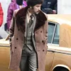 Joel Fry Cruella Pink Checked Coat.webp