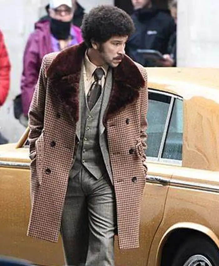 Joel Fry Cruella Pink Checked Coat.webp