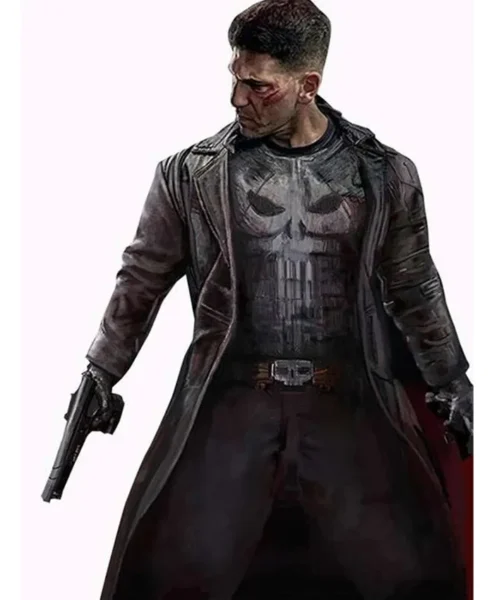 Jon Bernthal The Punisher Leather Trench Coat right.webp