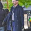 Jon Hamm Baby Driver Buddy Blue Long Trench Coat left.webp